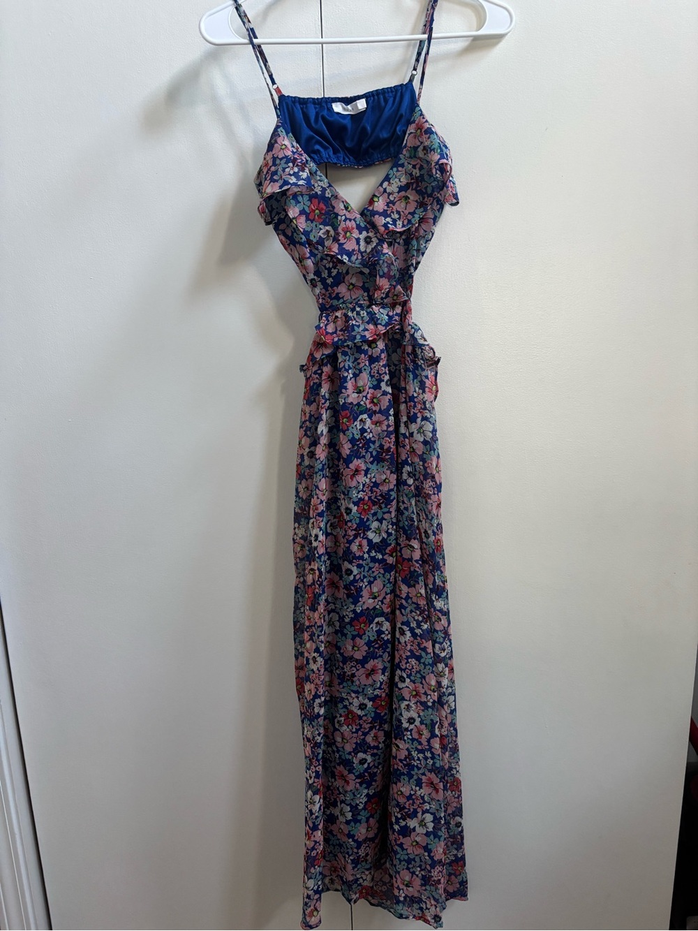 Lush Royal Blue Smocked Strapless Top
